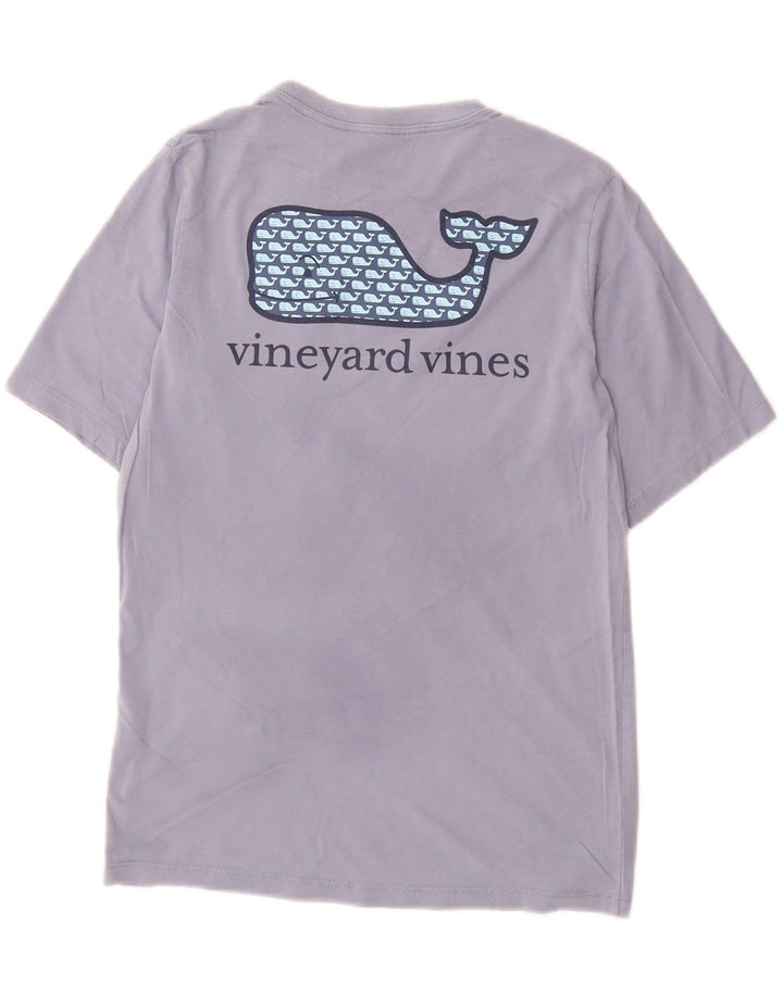 VINEYARD VINES Boys Graphic T-Shirt Top 12-13 Years Medium Purple Cotton