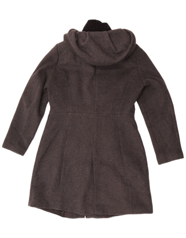 Zara Womens Hooded Overcoat UK 18 XL Grey