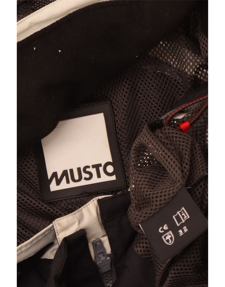 Musto Mens Hooded Rain Jacket UK 40 Large Black Colourblock Polyamide