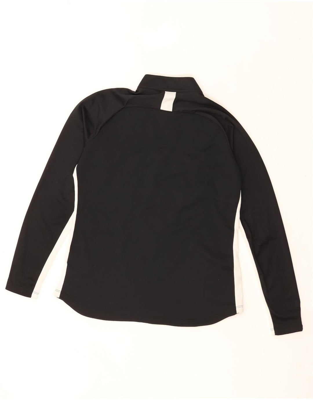 Nike Mens Dri Fit Zip Neck Sweatshirt Jumper Medium Black Colourblock