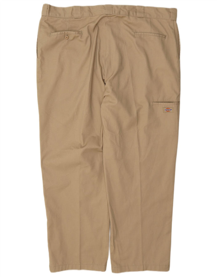 Dickies Mens Straight Cargo Trousers W44 L32 Beige Polyester