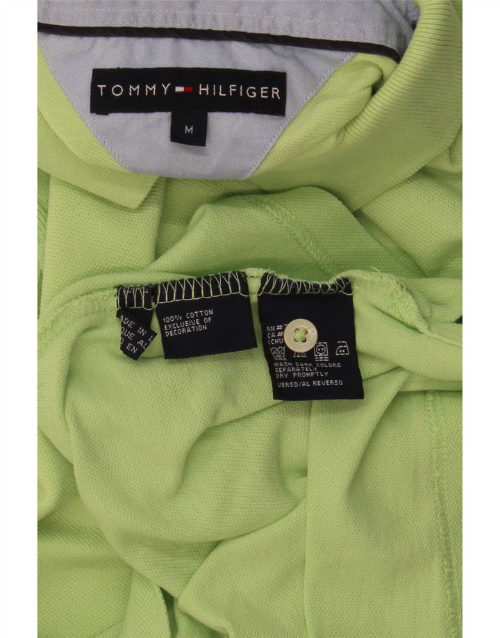 Tommy Hilfiger Mens Polo Shirt Medium Green Cotton