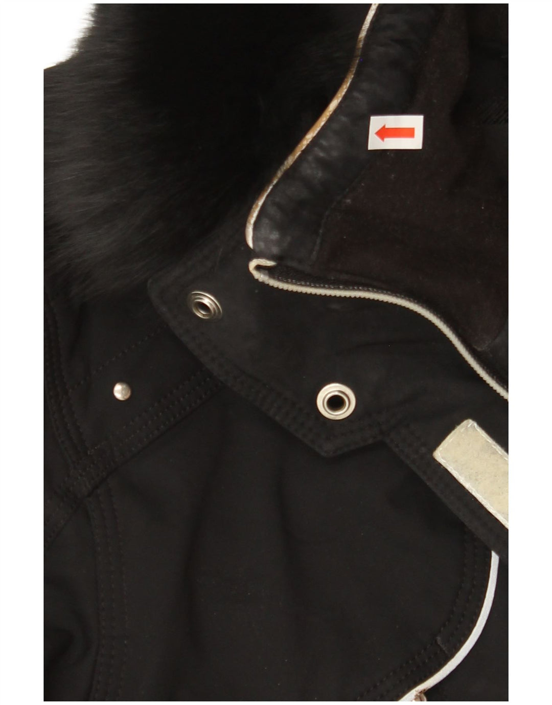 WEST SCOUT Womens Hooded Windbreaker Jacket UK 14 Large Black Nylon