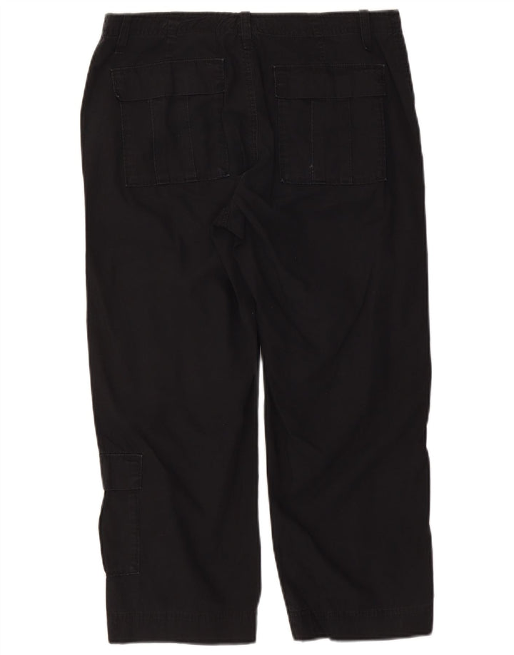 Eddie Bauer Womens Vashon Fit Capri Trousers US 8 Medium W30 L22 Black