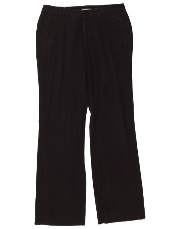 EDDIE BAUER Womens Mercer Fit Chino Trousers US 4 Small W28 L30 Black