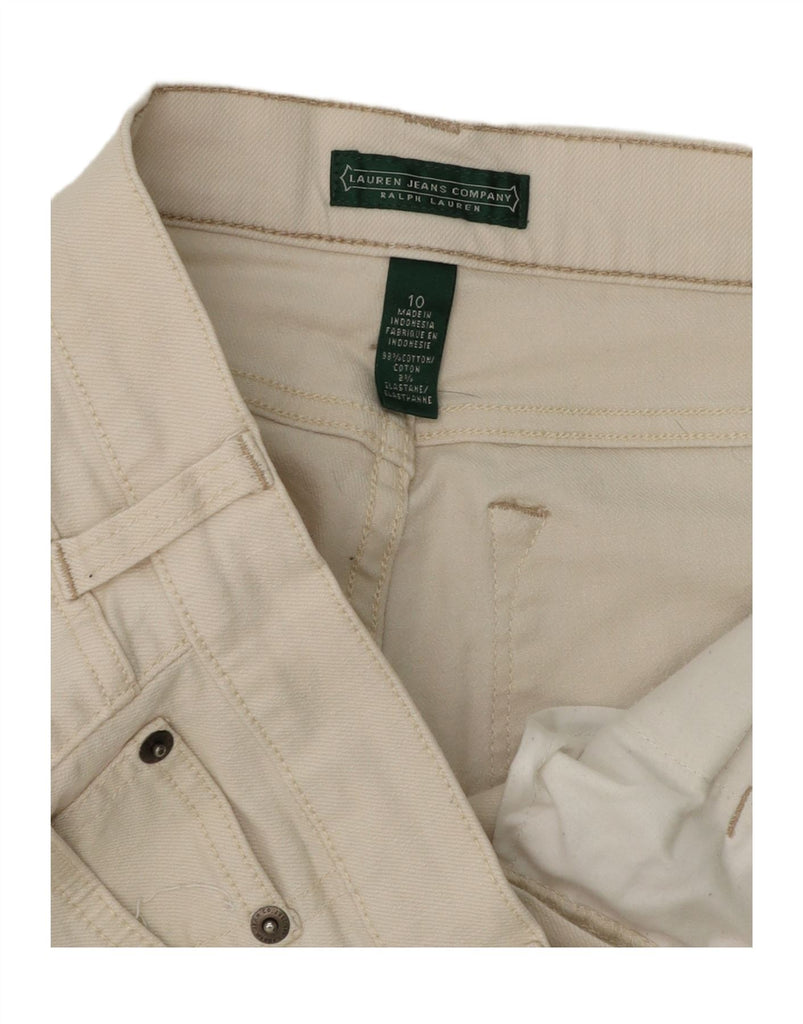 RALPH LAUREN Womens Straight Jeans US 10 Large W34 L31 White Cotton Vintage Ralph Lauren and Second-Hand Ralph Lauren from Messina Hembry 
