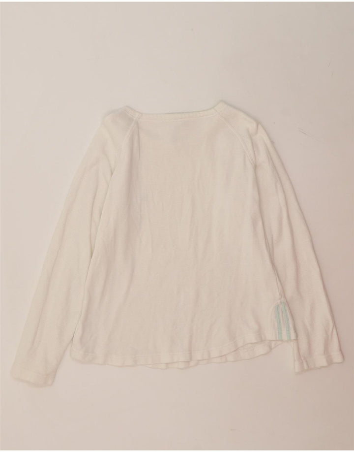 ADIDAS Womens Top Long Sleeve UK 16 Large  White Vintage Adidas and Second-Hand Adidas from Messina Hembry 