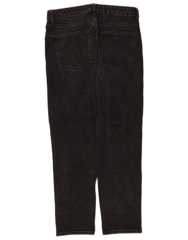 Zara Womens Straight Jeans EU 38 Small W28 L26 Black Cotton