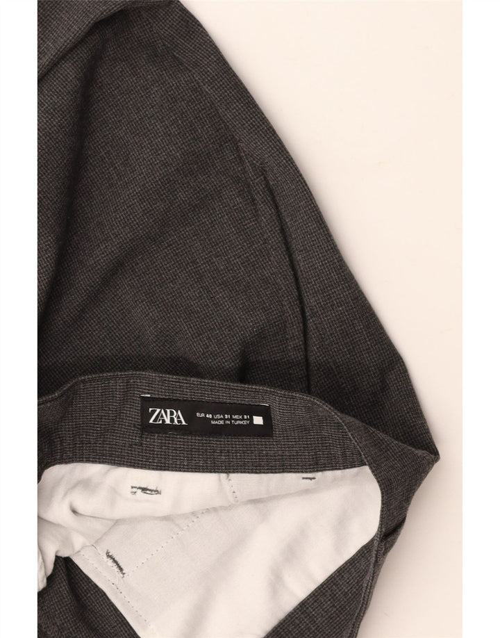 ZARA Mens Slim Chino Trousers EU 40 Medium W31 L28 Grey