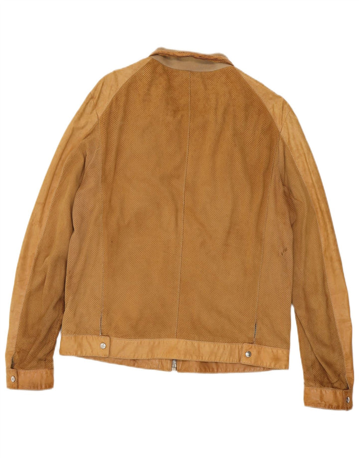 AFG Mens Suede Jacket IT 50 Large Beige