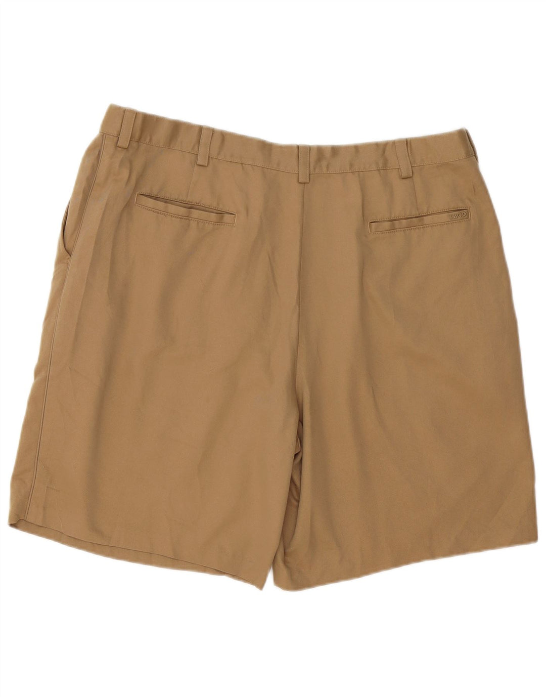 IZOD Mens Pegged Chino Shorts W40 XL Beige Polyester