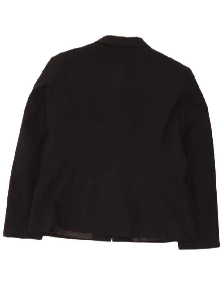 Vintage Womens Full Zip Blazer Jacket UK 16 Large Black