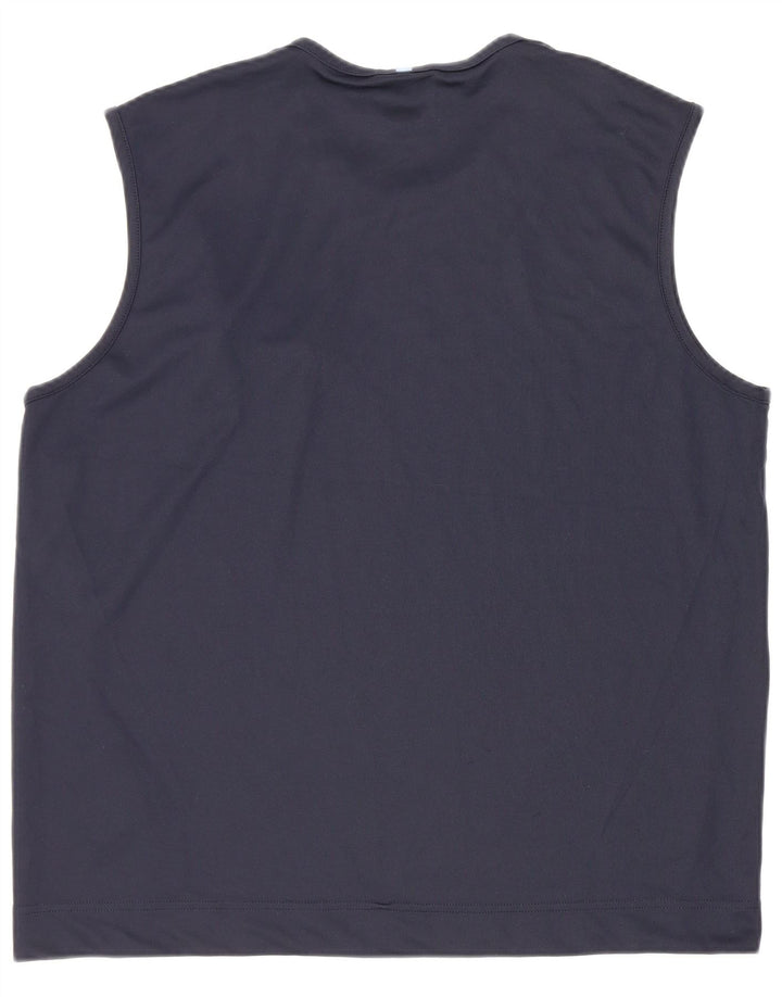 Adidas Mens Vest Top Large Navy Blue Polyester