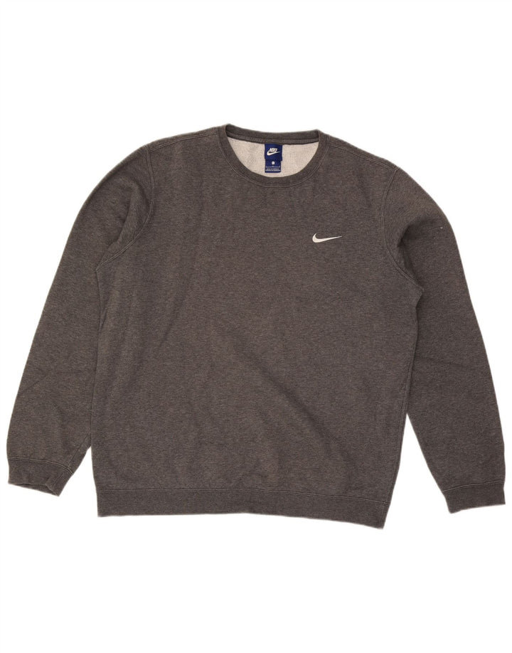 Nike Mens Sweatshirt Jumper Large Grey Cotton
