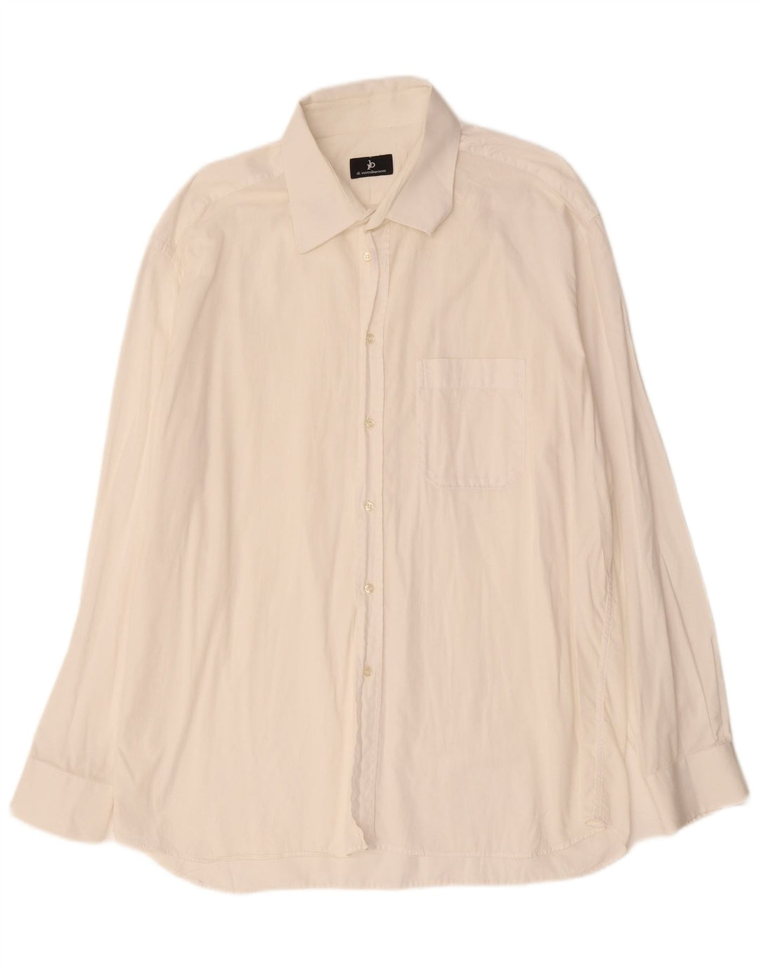 Roccobarocco Mens Shirt Size 18 1/2 46 2XL White