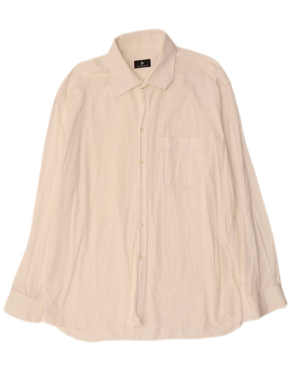 Roccobarocco Mens Shirt Size 18 1/2 46 2XL White