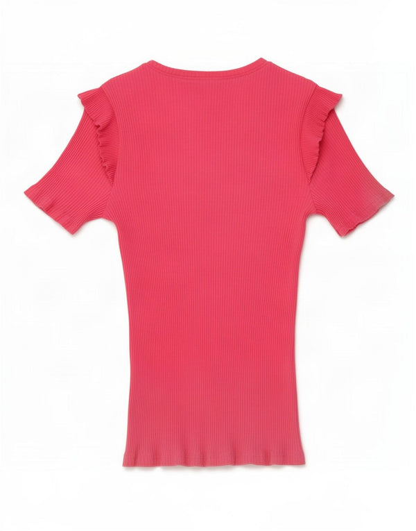 Zara Womens T-Shirt Top UK 12 Medium Pink