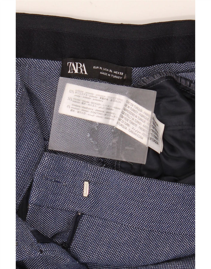Marks & Spencer Womens Slim Suit Trousers XL W32 L28 Blue Polyester