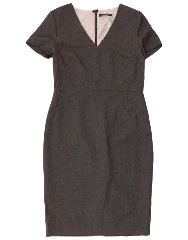 Marks & Spencer Womens Sheath Dress UK 12 Medium Grey Polyester