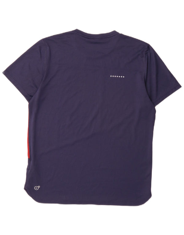 Puma Mens T-Shirt Top Large Navy Blue Colourblock Polyester