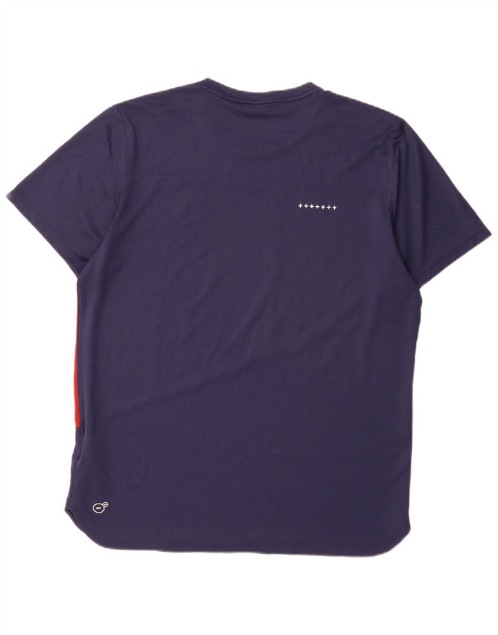Puma Mens T-Shirt Top Large Navy Blue Colourblock Polyester