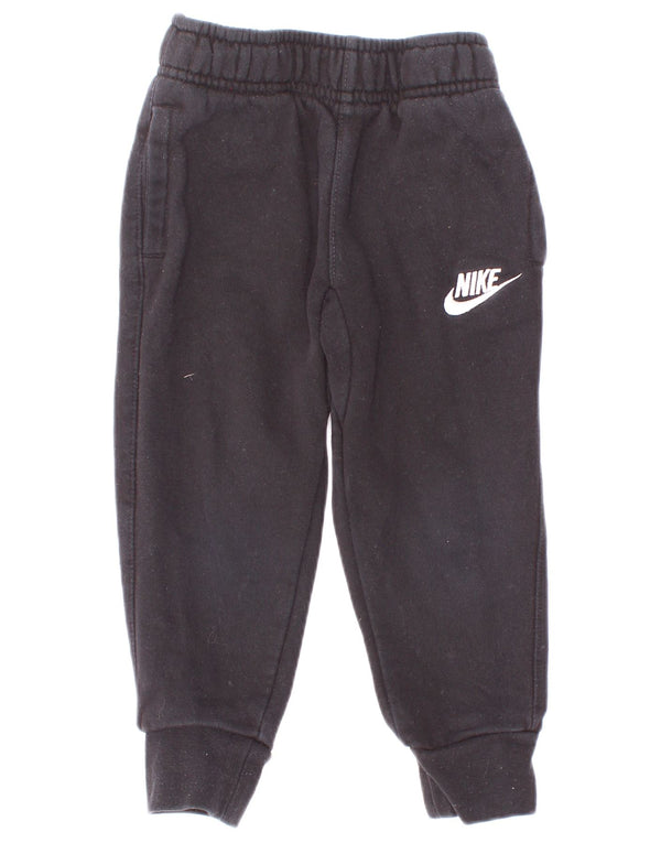 Nike Boys Tracksuit Trousers Joggers 2-3 Years Black Cotton