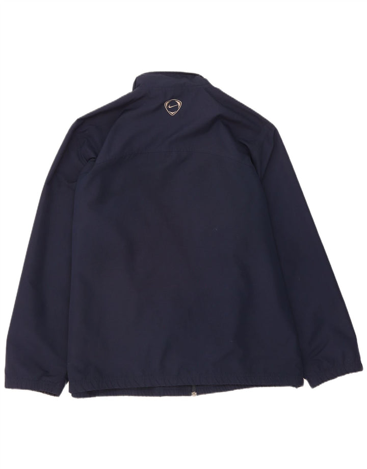 NIKE Mens Windbreaker Jacket UK 44/46 XL Navy Blue Polyester