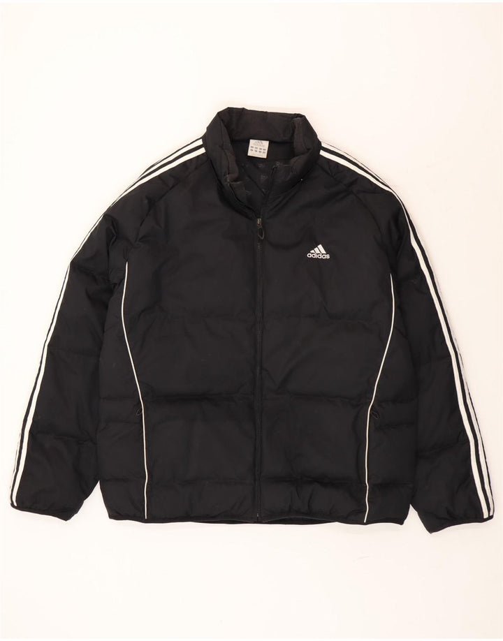 Adidas Mens Padded Jacket UK 42 XL Black Polyester