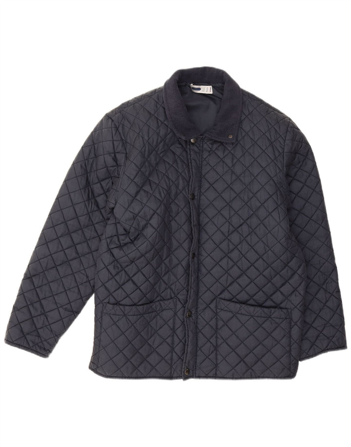 Fila Mens Quilted Jacket UK 38 Medium Navy Blue Polyamide