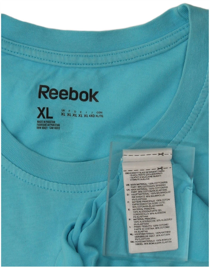REEBOK Mens Graphic T-Shirt Top XL Blue