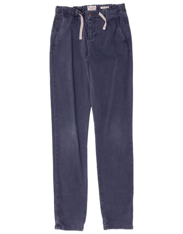 Massimo Dutti Boys Casual Fit Slim Chino Trousers 13-14 Years W26 L33 Blue