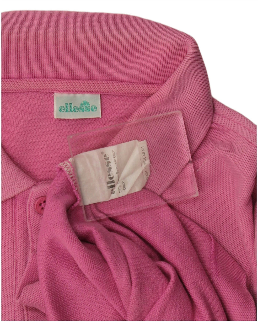 Ellesse Mens Polo Shirt Large Pink Cotton