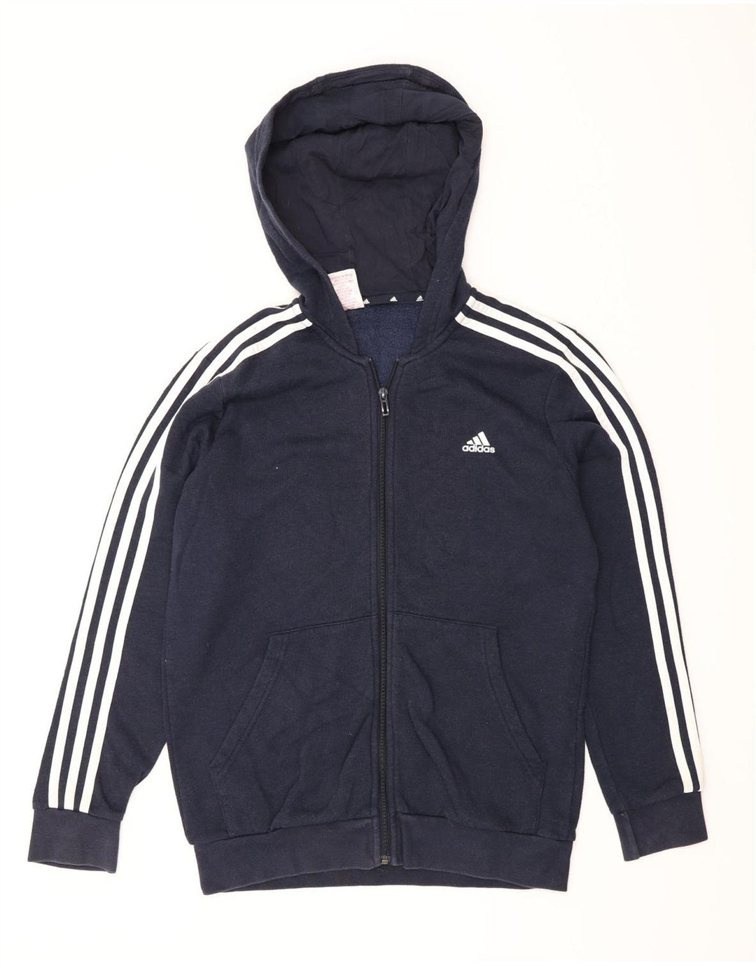 Adidas Mens Zip Hoodie Sweater Small Navy Blue