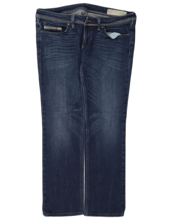 Diesel Womens Lowky Low Waist Regular Straight Jeans W29 L30 Blue Cotton