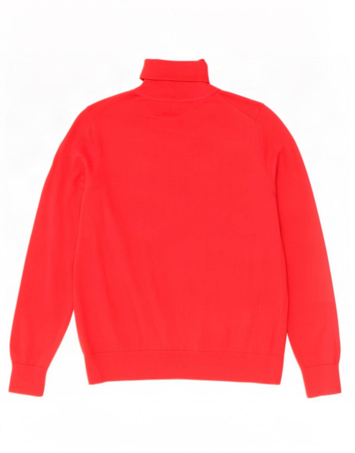 Marks & Spencer Womens Roll Neck Jumper Sweater UK 12 Medium Red