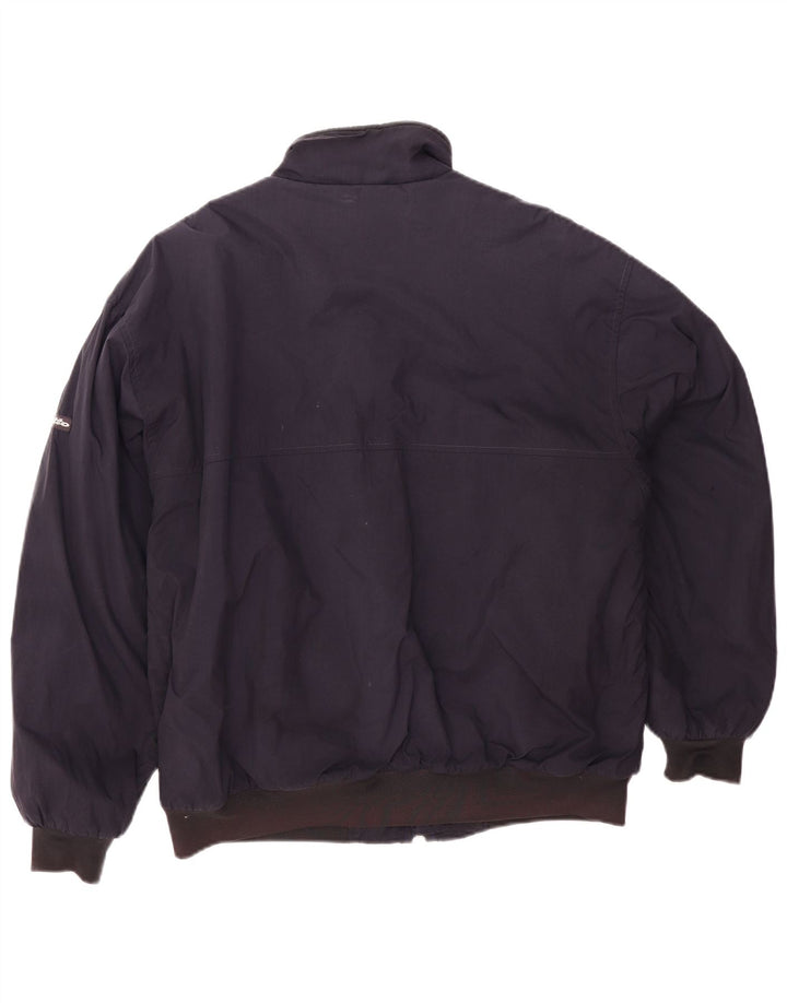 LOTTO Mens Bomber Jacket UK 40/42 Large Navy Blue Nylon