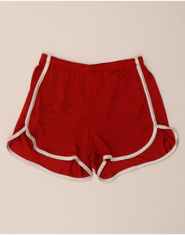 Russell Athletic Womens Sport Shorts UK 10 Small  Red Polyester