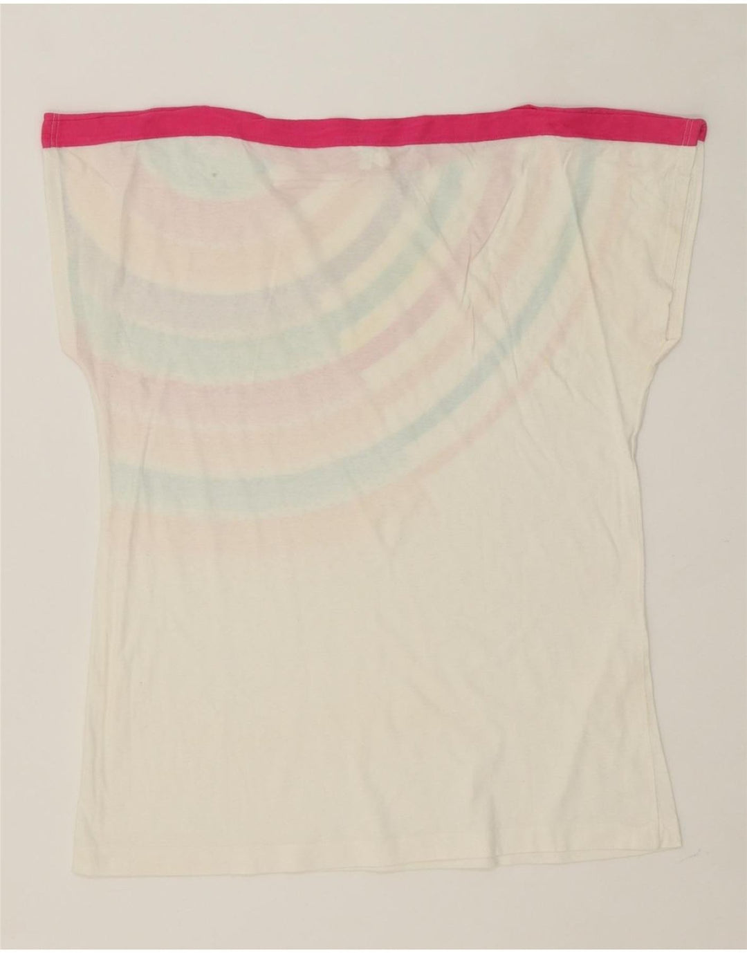 HUBER Womens Blouse Top IT 40 Medium White Striped Vintage Huber and Second-Hand Huber from Messina Hembry 