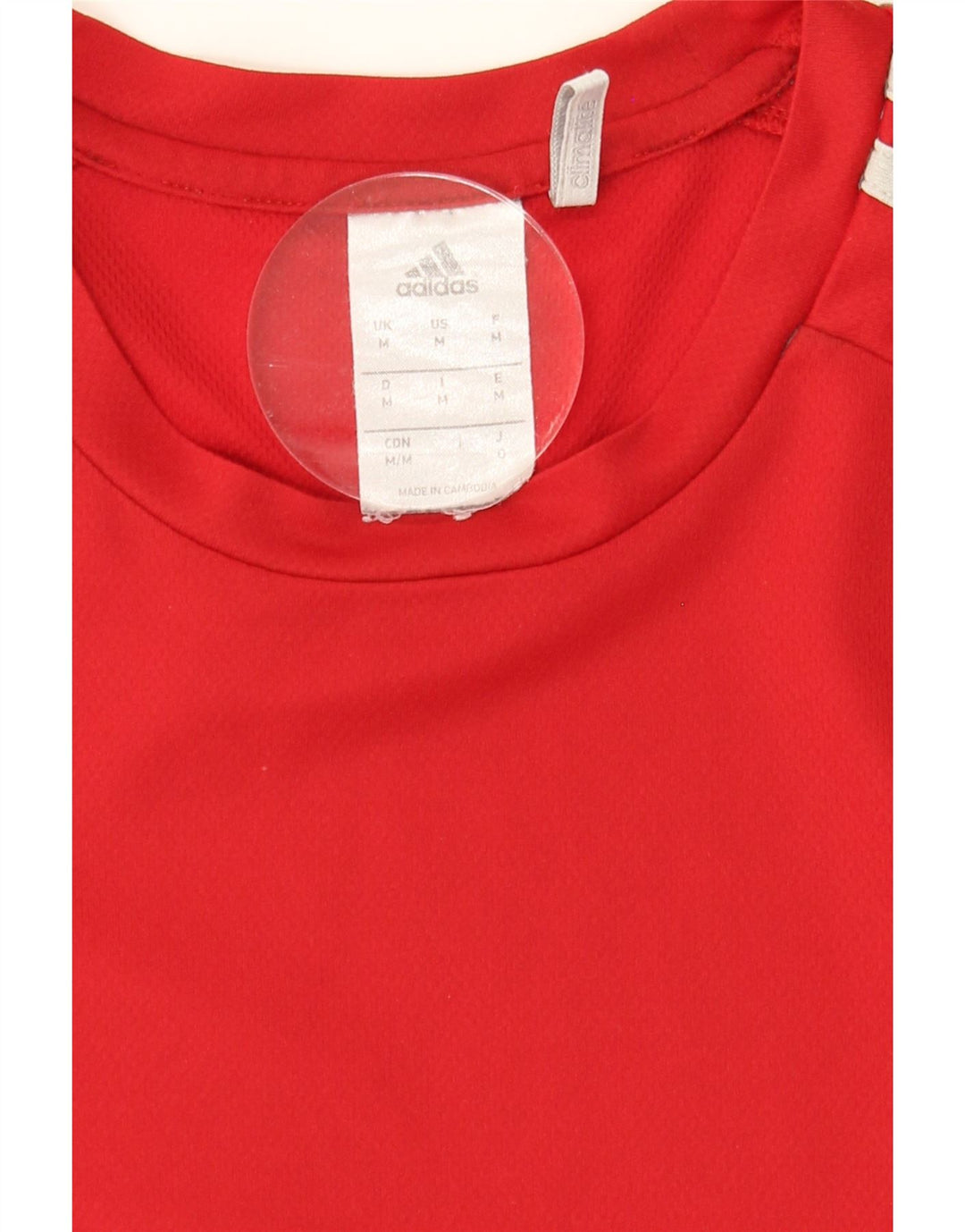 ADIDAS Mens Climalite T-Shirt Top Medium Red Colourblock Vintage Adidas and Second-Hand Adidas from Messina Hembry 
