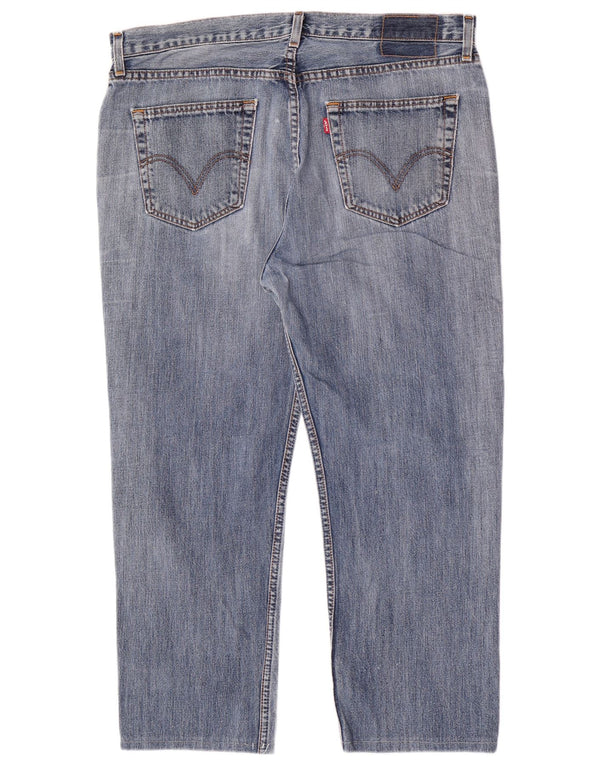 Levi's Mens Cropped Straight Jeans W38 L26 Blue Cotton