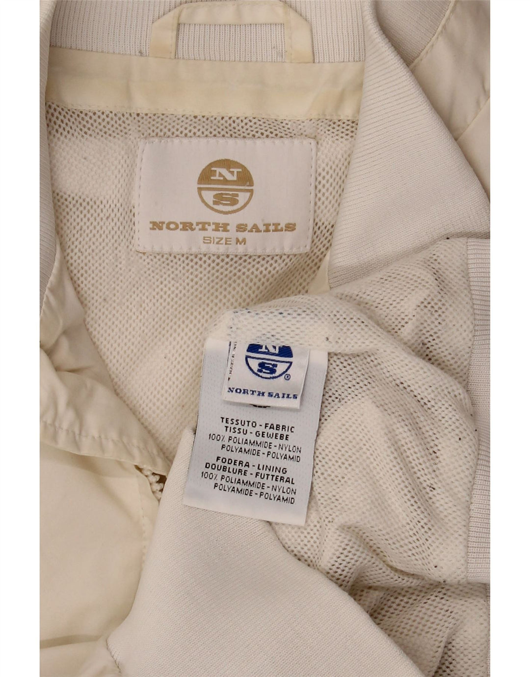 North Sails Womens Bomber Jacket UK 14 Medium Off White Polyamide