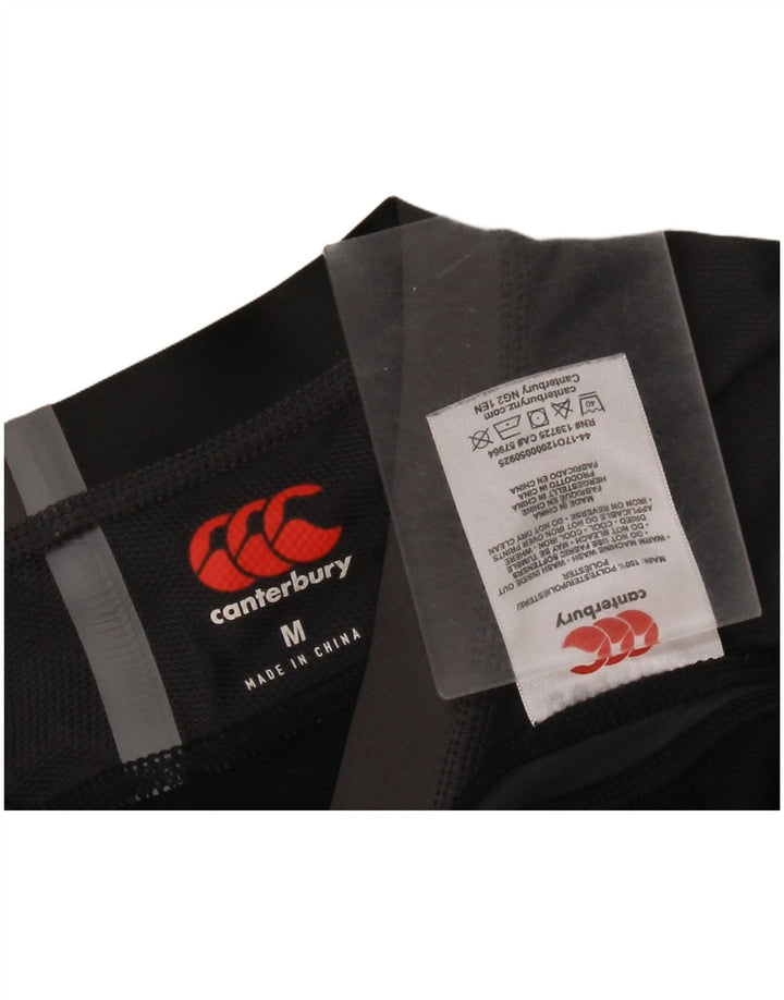 Canterbury Mens Graphic T-Shirt Top Medium Black Colourblock Polyester