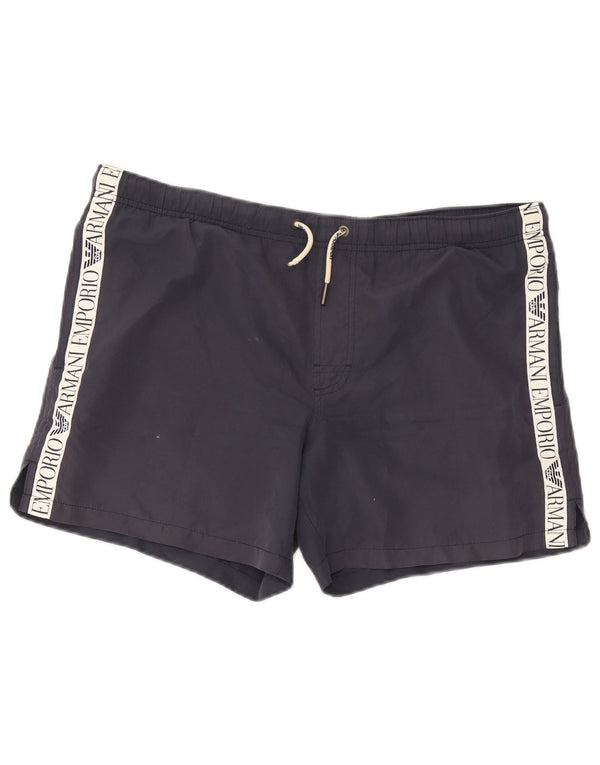 Emporio Armani Mens Swimming Shorts IT 48 Medium Navy Blue Colourblock