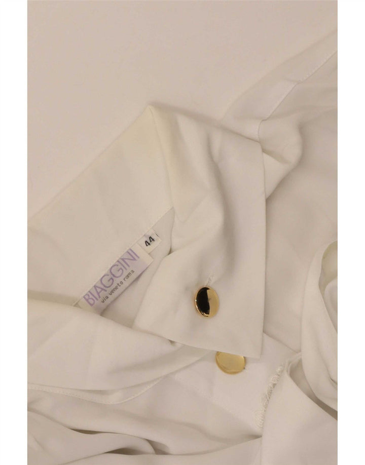 Biaggini Womens Shirt Blouse EU 44 XL White