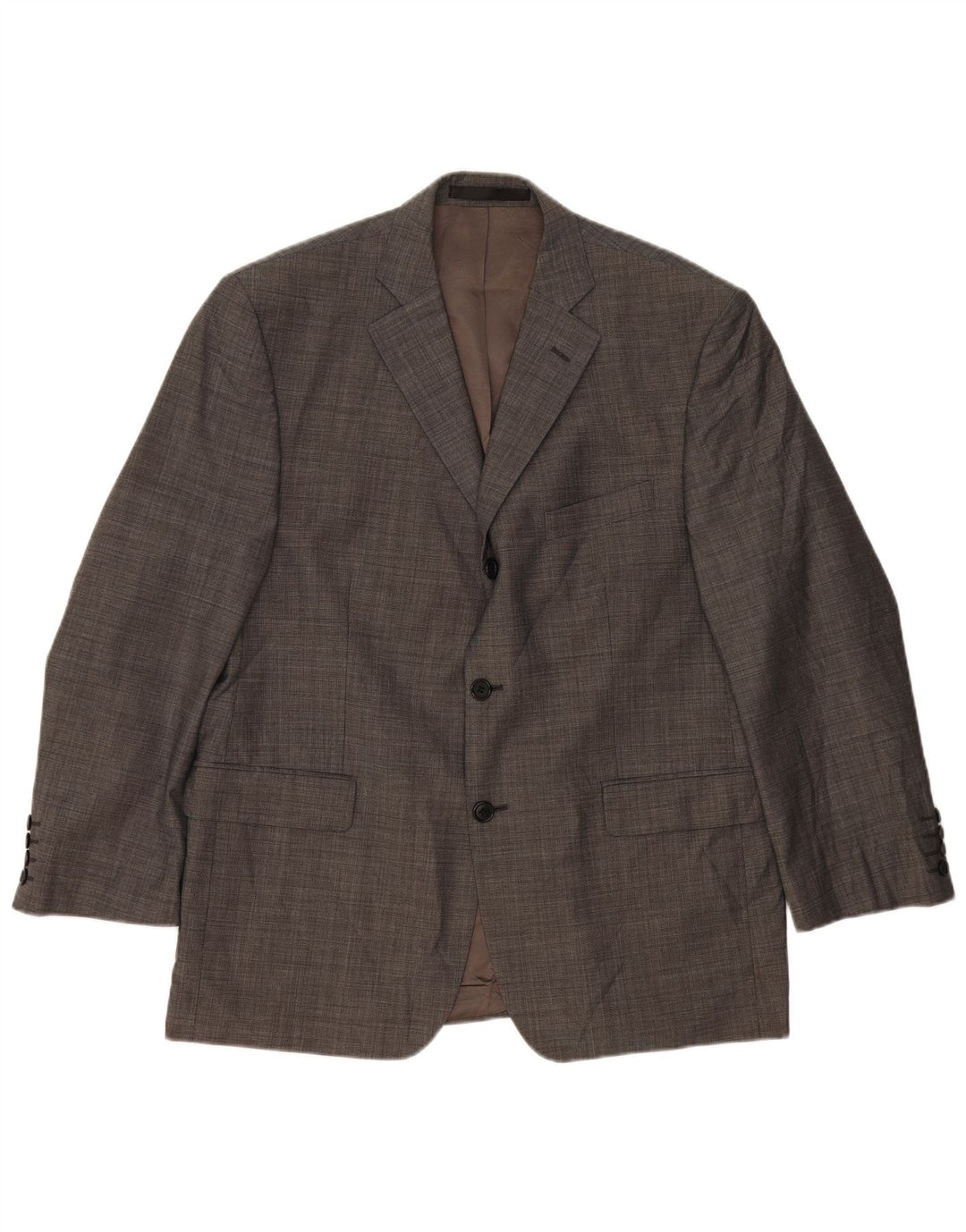 Marks & Spencer Mens 3 Button Blazer Jacket UK 42 XL Grey New Wool