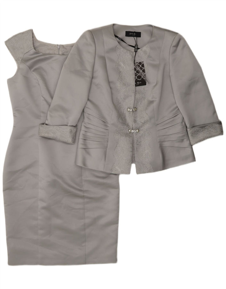 CARLA RUIZ Womens 2 Button 2 Piece Set EU 40 Medium Grey