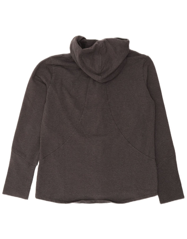 Puma Womens Zip Hoodie Sweater UK 16 Large Grey Cotton