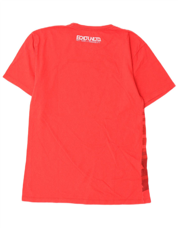 Ecko Unltd Mens Graphic T-Shirt Top Small Red Geometric Cotton