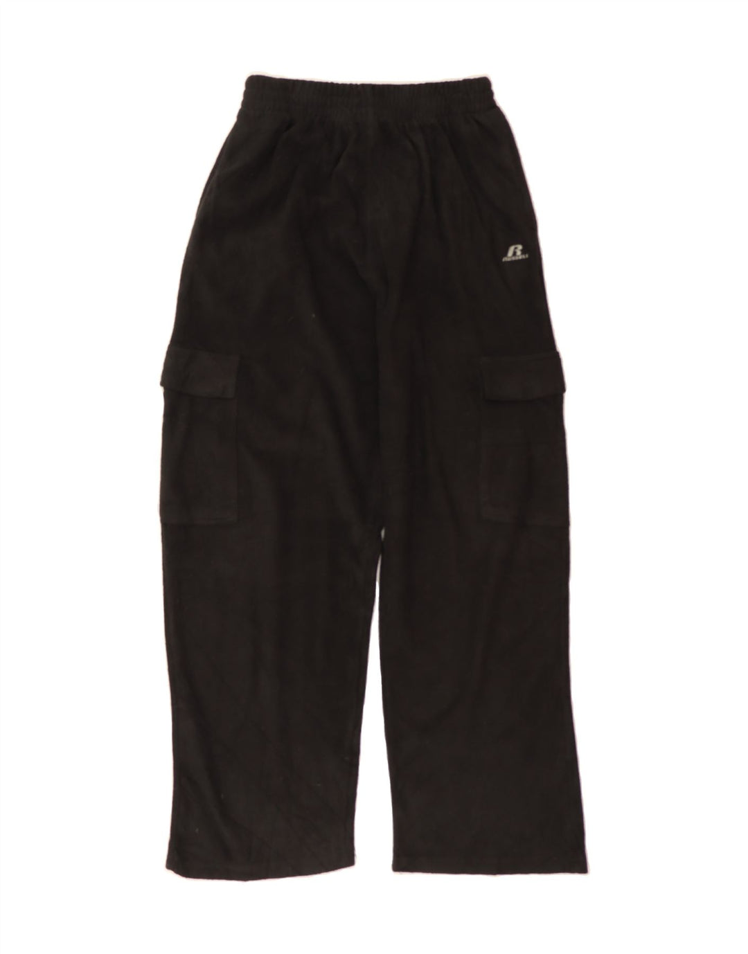 RUSSELL ATHLETIC Womens Cargo Tracksuit Trousers UK 14 Medium Black Vintage Russell Athletic and Second-Hand Russell Athletic from Messina Hembry 