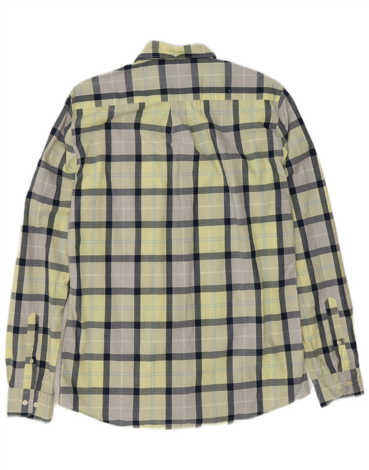 Barbour Mens Relaxed Fit Shirt Medium Yellow Check Cotton